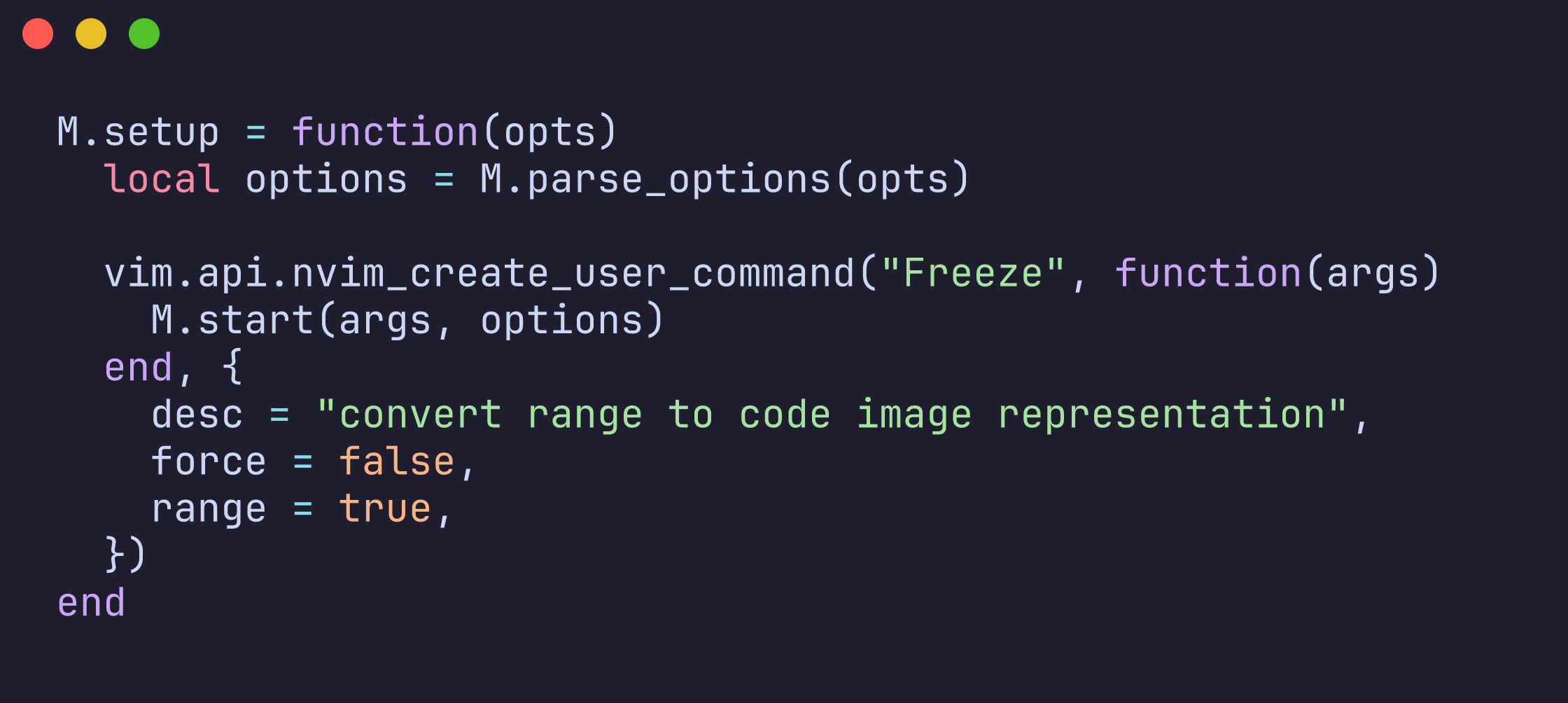 Example of the plugin in action
